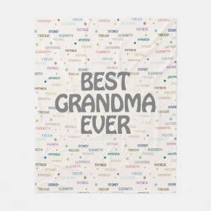 Couverture Polaire Grandma Cadeaux Petits-Enfants 5-7 Noms