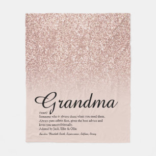 Couverture Polaire Grandma Définition Script Rose Parties scintillant
