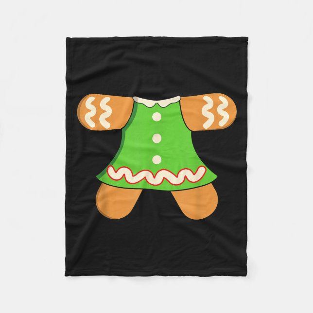 Couverture Polaire Grandma Gingerbread Man Costume Matching Christmas (Devant)