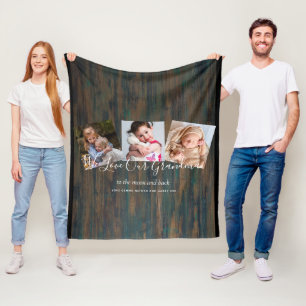 Couverture Polaire Grandma Photo Cadeau Grand-père Collage Petits-enf