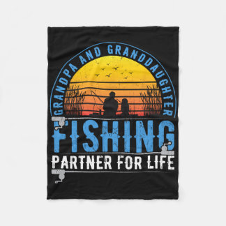 Couverture Polaire Grandpa And Granddaughter Fishing Buddies For Life