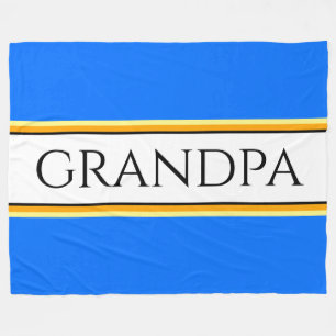 Couverture Polaire GRANDPA Texte Bleu Bleu Bleu Bleu Bleu Bleu Bleu B