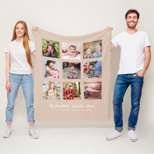 Couverture Polaire GRANDPARENTS CADEAUX DE PHOTOS - Peach