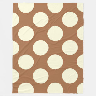 Couverture polaire Grands cercles Points Crème Bro