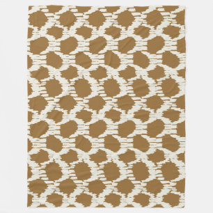 Couverture Polaire Grands points contrastés marron