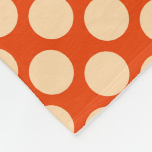 Couverture Polaire Grands points rétro - orange pâle et mandarine
