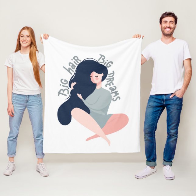 Couverture Polaire Grands rêves de grands cheveux (En situation)