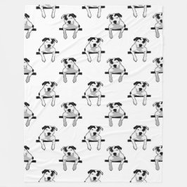 Couverture Polaire Graphique d'à l'os de pitbull