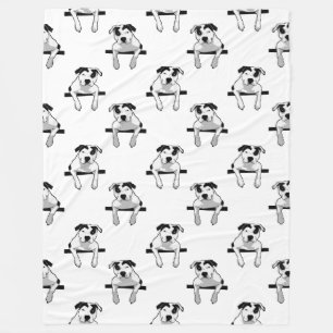 Couverture Polaire Graphique d'à l'os de pitbull