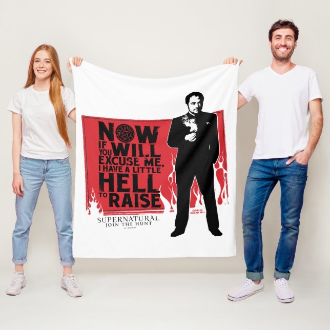 Couverture Polaire Graphique de citation de Crowley surnaturelle (En situation)