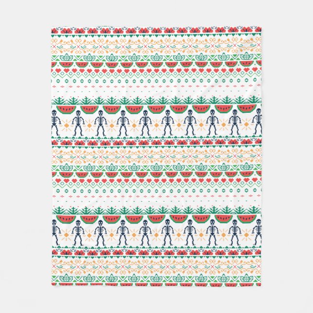 Couverture Polaire Graphique mexicain de Frida Kahlo | (Devant)