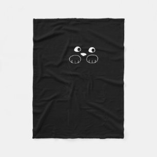 Couverture Polaire Graphisme de chat noir drôle Kit-Tea