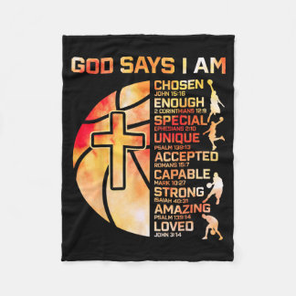 Couverture Polaire Graphisme religieux chrétien pour garçons Dieu dit