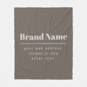 Couverture Polaire Gras moderne foncé & clair Beige Marque ou Entrepr
