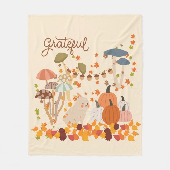 Couverture Polaire Gratuit Lapin D'Automne (Devant)