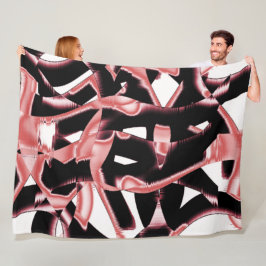 Couverture Polaire Gravures saumons et noires, cassettes détruites su
