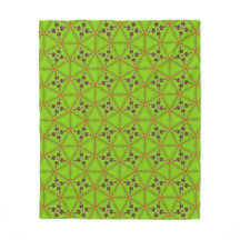 Green Geometric Pattern Fleece Blanket 