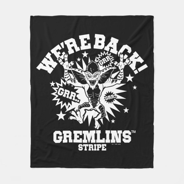 Couverture Polaire Gremlins | Stripe Nous sommes de retour (Devant)