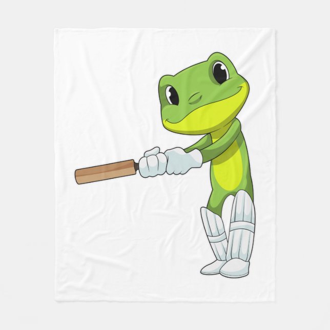 Couverture Polaire Grenouille au cricket avec chauve-souris de cricke (Devant)