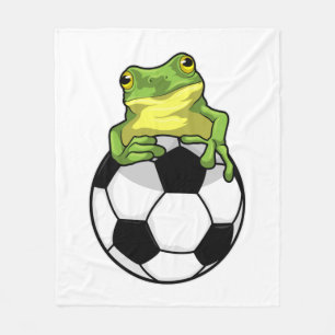 Couverture Polaire Grenouille avec balle de football
