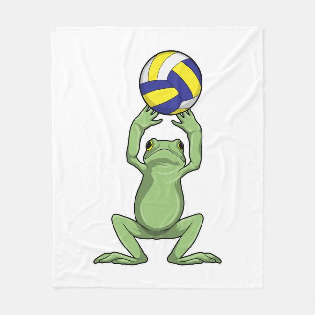 Couverture Polaire Grenouille avec volleyball (Devant)