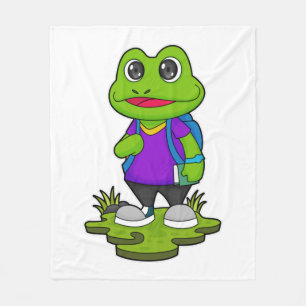 Couverture Polaire Grenouille comme randonneur avec sac à dos