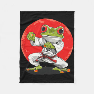 Couverture Polaire Grenouille de karaté Arts martiaux Crapaud de judo