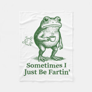 Couverture Polaire Grenouille qui péte drôle Blague de pet de grenoui