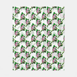 Couverture Polaire Grenouille Rose Sur La Feuille Verte Motif Design