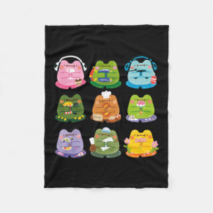 Couverture Polaire Grenouilles mignonnes
