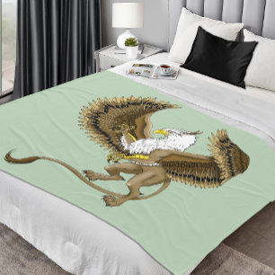 Couverture Polaire Griffon Mythique Fantastique Brun Majestueux