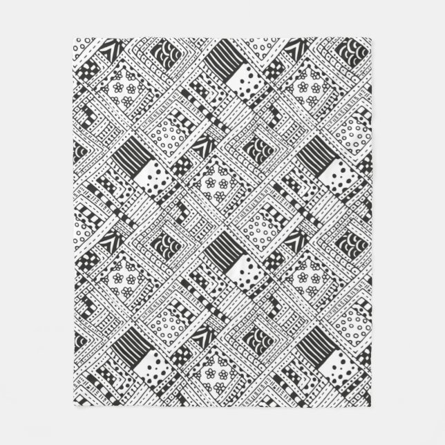 Couverture Polaire Griffonnage indien de motif (Devant)