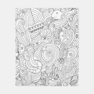 Couverture Polaire Griffonnage nautique