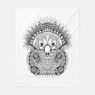 Couverture Polaire Griffonnage tiré par la main d'Echidna