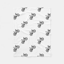 Couverture Polaire Griffonnage tiré par la main simple de bicyclette