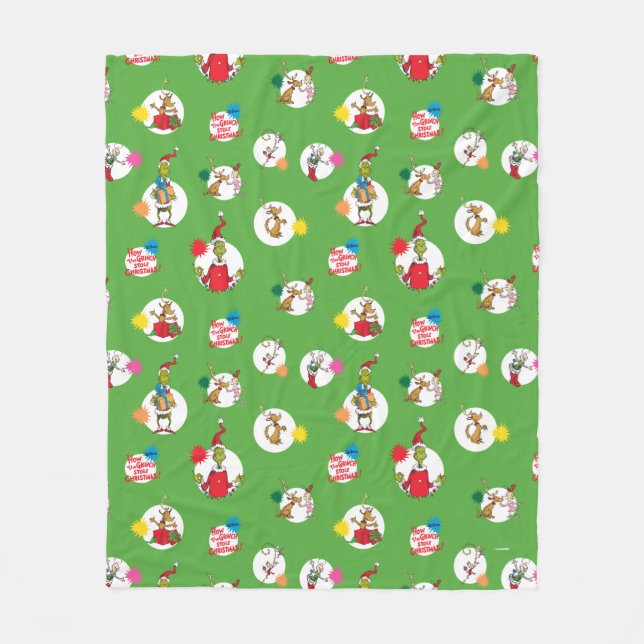 Couverture Polaire Grille | Motif de points de Noël (Devant)