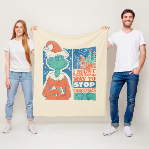 Couverture Polaire Grinch Arrêtez Noël Graphique Vintage
