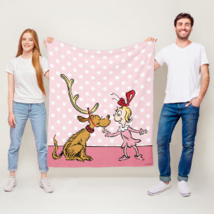 Couverture Polaire Grinch Max et Cindy Lou Who