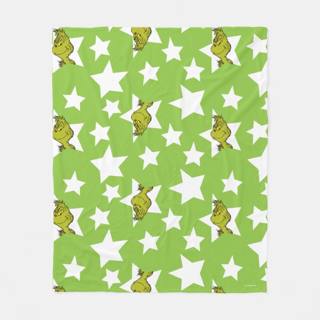 Couverture Polaire Grinch Peeking Star Pattern (Devant)
