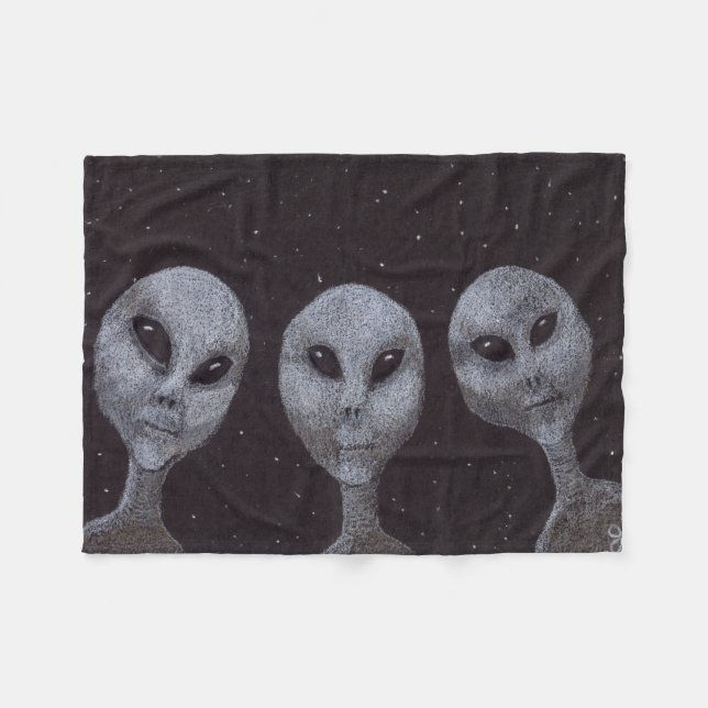 Couverture Polaire Gris Alien (Devant (Horizontal))