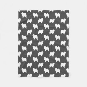 Couverture Polaire Gris approximatif de motif de silhouettes de