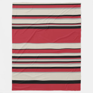 Couverture Polaire Gris complexes - Rouge, gris, noir et blanc os