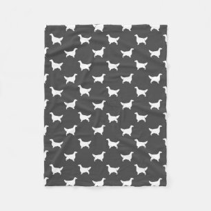Couverture Polaire Gris de motif de silhouettes de poseur anglais