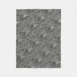 Couverture Polaire Gris granite avec mousse verte