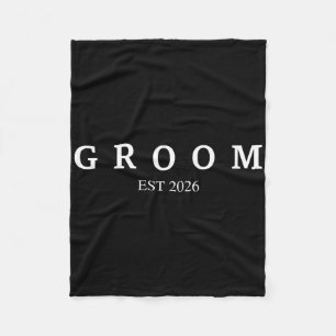 Couverture Polaire Groom Est. 2026 Mariage marié Fiançailles obtenir