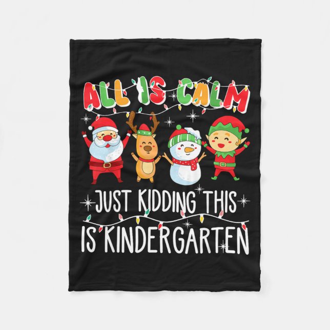 Couverture Polaire Groovy All Is Calm Just Kidding This Is Kindergart (Devant)
