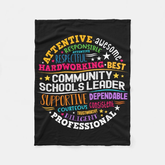 Couverture Polaire Groovy Community Schools Leader Spreading Positivi (Devant)