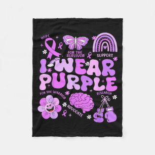 Couverture Polaire Groovy Je Porte Violet Soutien Épilepsie Journée d