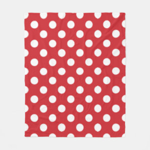 Couverture Polaire Gros Polka Dot Motif Moteur de feu rouge
