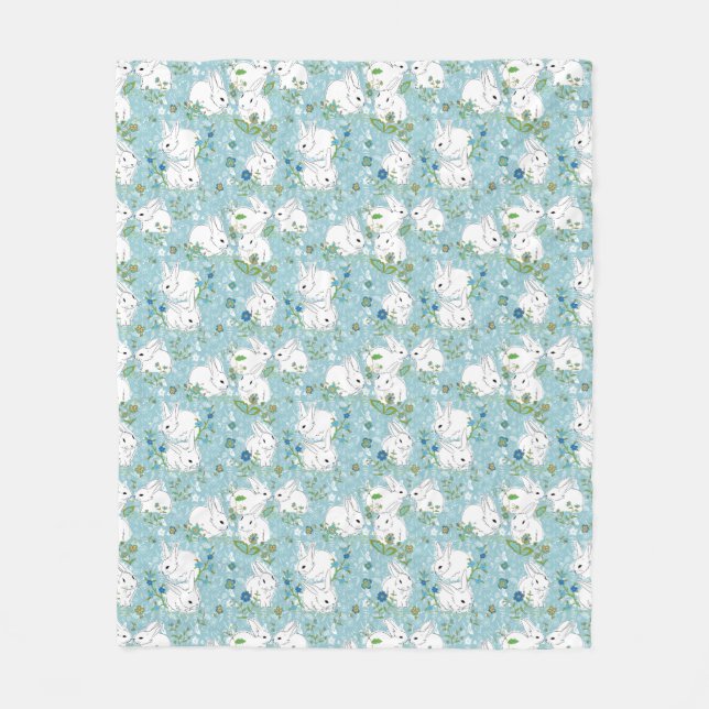 Couverture Polaire Grotte bleu polaire Blanche 3 tailles (Devant)